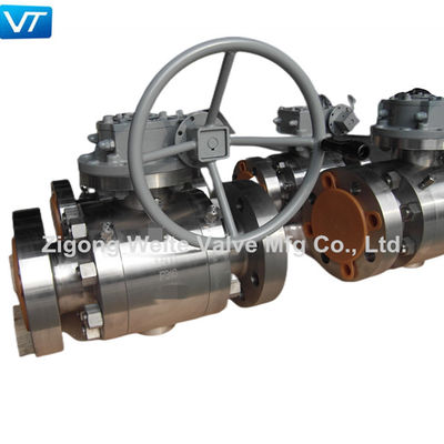 quality  1500LB F316 Stainless Steel Flanged Ball Valve Gearbox Actuator 4 Inch F316 Ball Valve factory