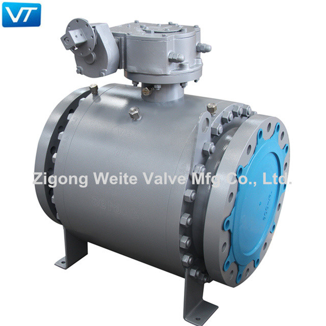Trunnion Mounted Electric Ball Valve Body LF2 Big Size Ball Valve 16" 300LB