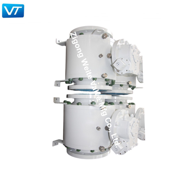 API 6D Electric Actuator Ball Valve Forged Steel Trunnion Ball Valve A350