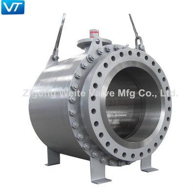 Large Diameter Cast Steel Trunnion Ball Valve 30 Inch Bare Stem