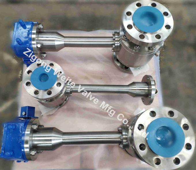 A182 F316 Cryogenic Ball Valve PCTFE Seated Extended Ball Valve